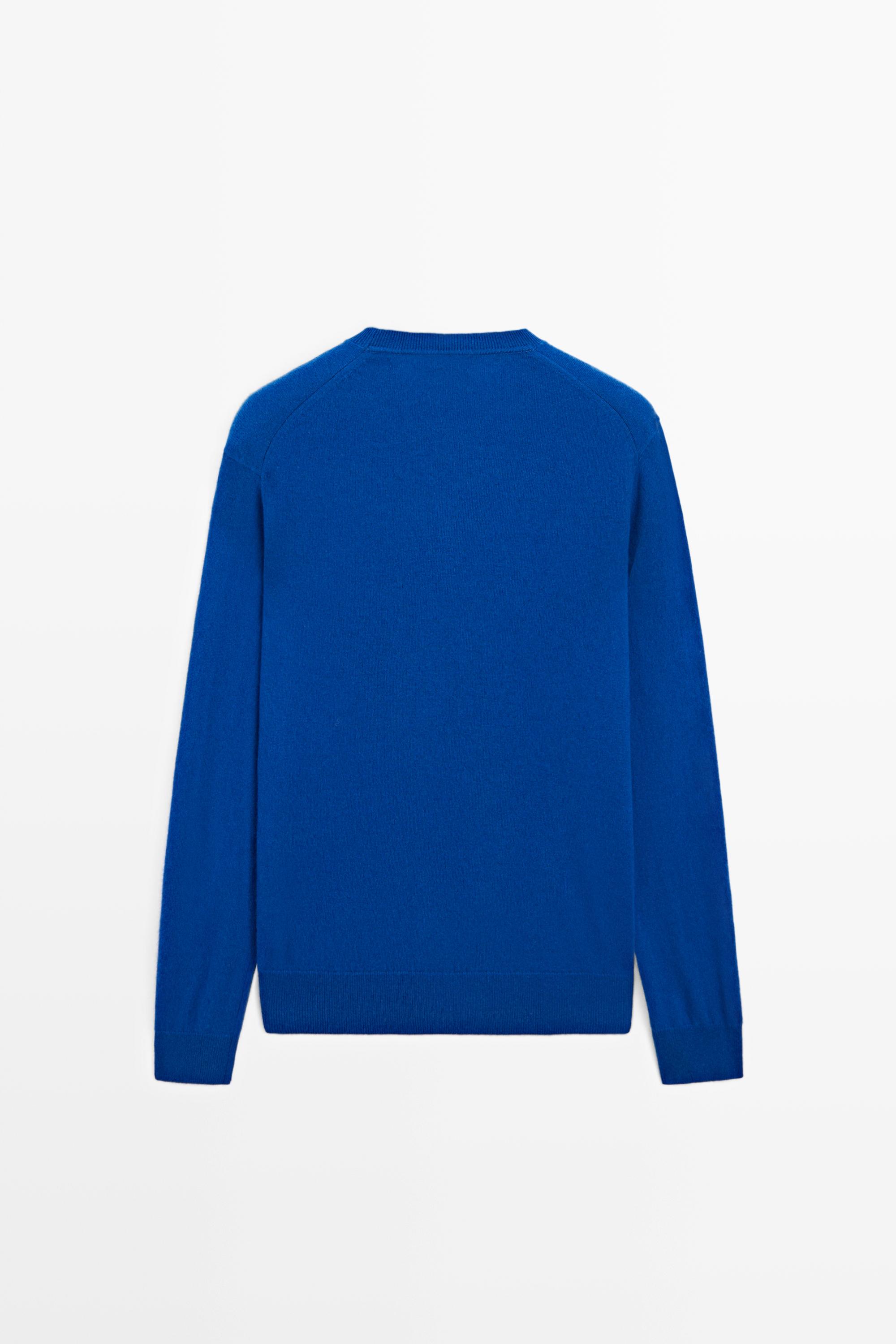 100% cashmere ribbed knit sweater